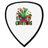 Western Christmas Cactus Leopard Merry Christmas T Shirt Shield S Patch | Artistshot