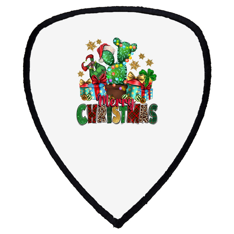 Western Christmas Cactus Leopard Merry Christmas T Shirt Shield S Patch | Artistshot