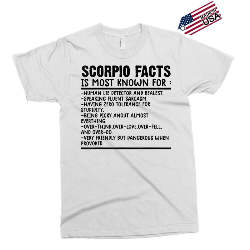 Scorpio Facts Shirt Funny Scorpio Birthday Zodiac Humor T Shirt Exclusive T-shirt | Artistshot