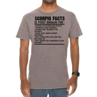 Scorpio Facts Shirt Funny Scorpio Birthday Zodiac Humor T Shirt Vintage T-shirt | Artistshot