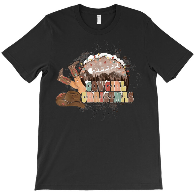 Western Cowboy Boots Cowgirl Merry Christmas T Shirt T-shirt | Artistshot