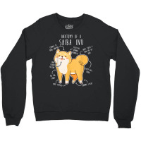 Shiba Inu Dog Anatomy, Funny Pet Red Shibe Mom Cute Doge Dad T Shirt Crewneck Sweatshirt | Artistshot