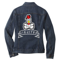 Strong Rooster Brazilian Jiu Jitsu Bjj Martial Arts Fighter T Shirt Ladies Denim Jacket | Artistshot