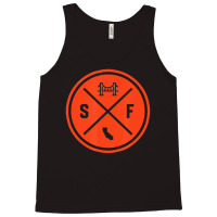 Classic San Francisco Sf Circle Patch Orange Tank Top | Artistshot