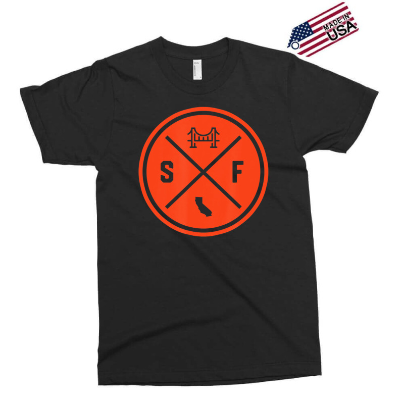 Classic San Francisco Sf Circle Patch Orange Exclusive T-shirt | Artistshot