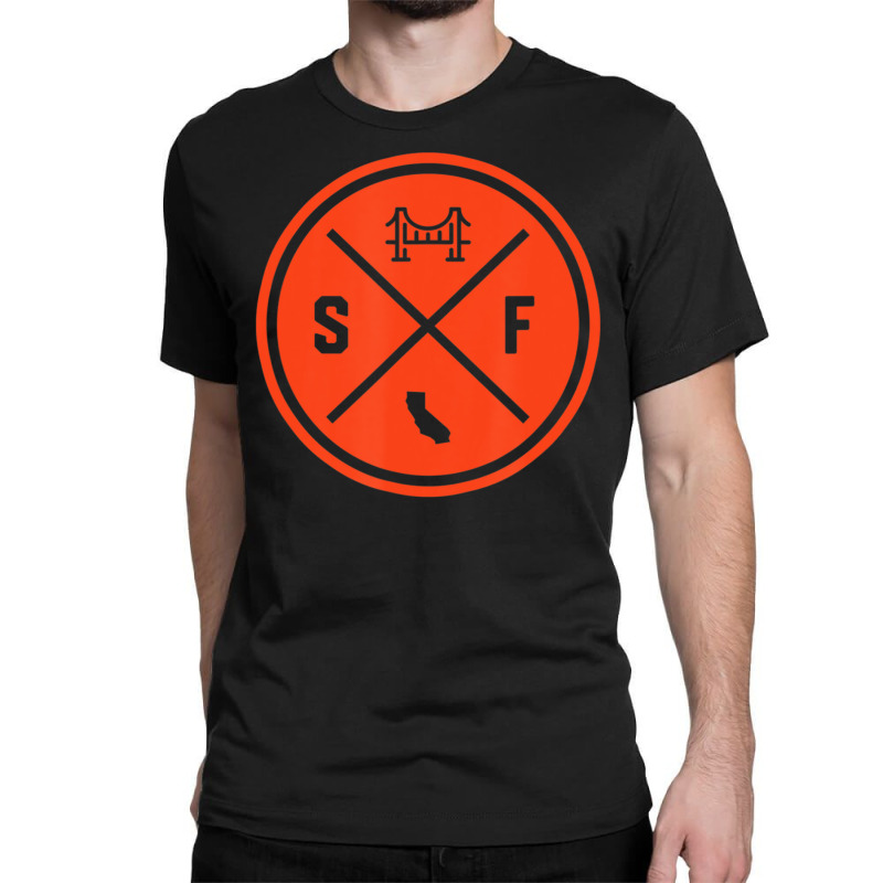 Classic San Francisco Sf Circle Patch Orange Classic T-shirt | Artistshot