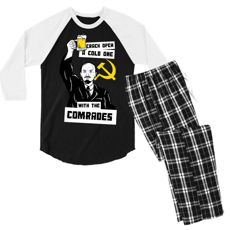 Crack Open A Cold One With The Comrades Men's 3/4 Sleeve Pajama Set | Artistshot