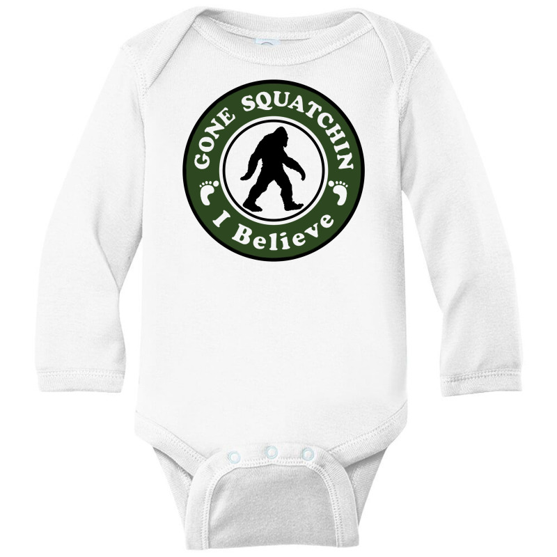 Gone Squatchin I Belive Long Sleeve Baby Bodysuit by brendajackson | Artistshot