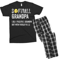 Softball Grandpa Like A Baseball Grandpa With Bigger Balls T Shirt Men's T-shirt Pajama Set | Artistshot