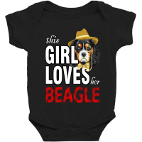 This Girl Loves Her Beagle Baby Bodysuit | Artistshot