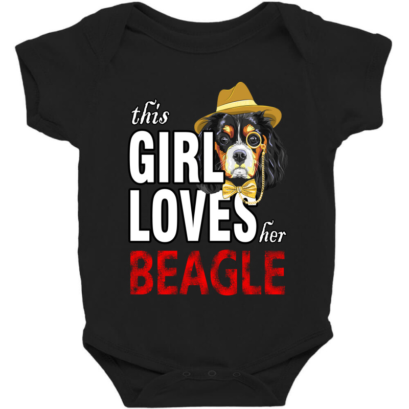 This Girl Loves Her Beagle Baby Bodysuit by lorismerch | Artistshot