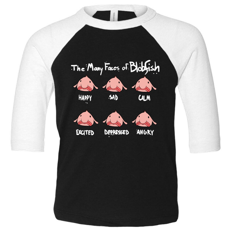 The Many Faces Of Blobfish Toddler 3/4 Sleeve Tee by Min08 | Artistshot