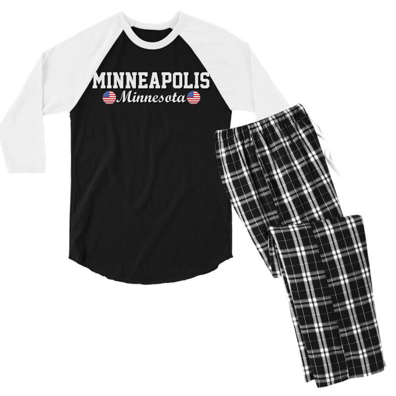 Minneapolis Minnesota Men's 3/4 Sleeve Pajama Set | Artistshot