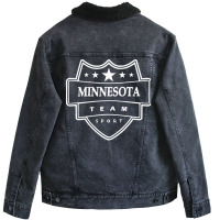 Minnesota A Unisex Sherpa-lined Denim Jacket | Artistshot