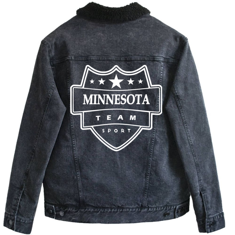 Minnesota A Unisex Sherpa-lined Denim Jacket | Artistshot