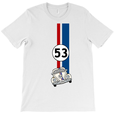 Custom Herbie Vintage Look 53 Car Race Number Graphic T-shirt By