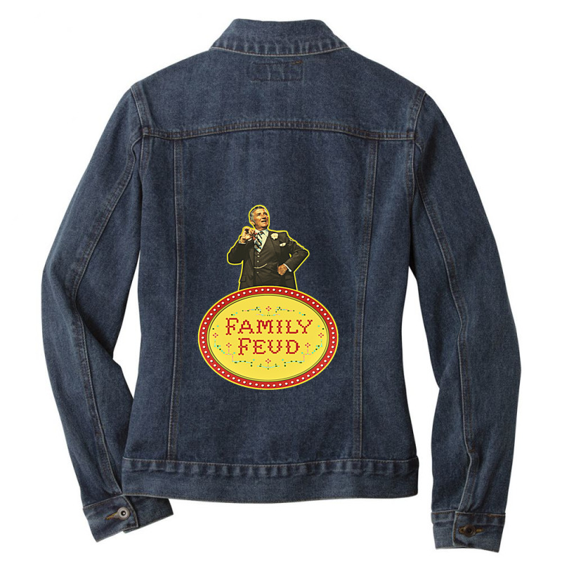 Family Feud Richard Dawson Ladies Denim Jacket by KarrieLBreuer | Artistshot