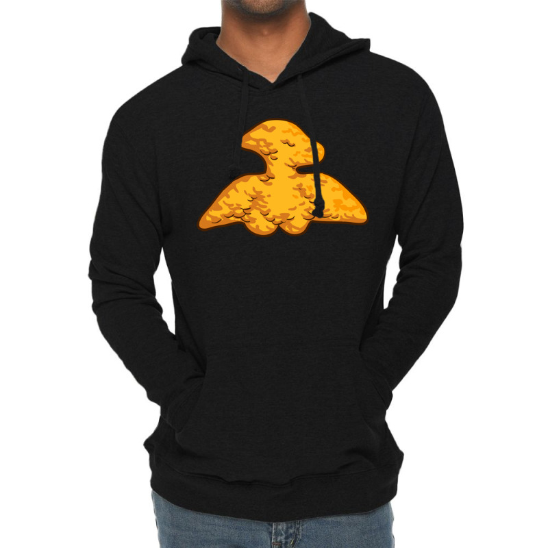 Dino Pterosaur Chicken Nugget Pattern Funny Dino Pterodactyl Lightweight Hoodie | Artistshot