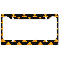 Dino Pterosaur Chicken Nugget Pattern Funny Dino Pterodactyl License Plate Frame | Artistshot