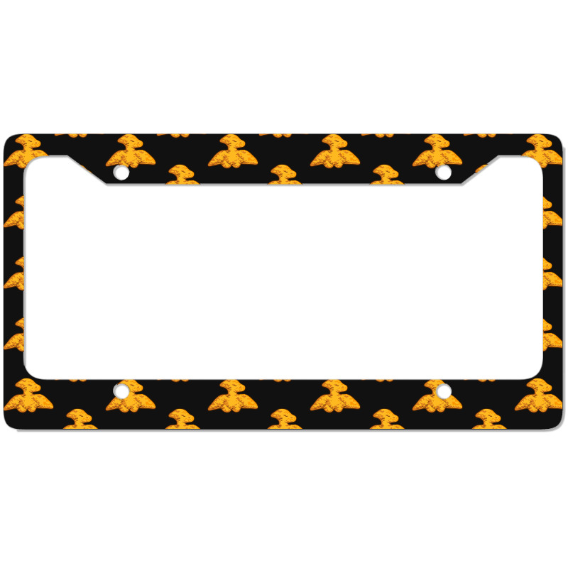 Dino Pterosaur Chicken Nugget Pattern Funny Dino Pterodactyl License Plate Frame | Artistshot