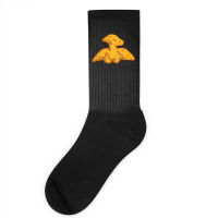 Dino Pterosaur Chicken Nugget Pattern Funny Dino Pterodactyl Socks | Artistshot