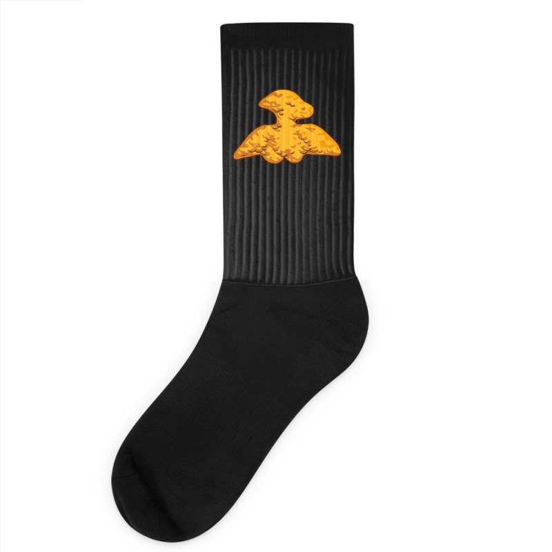 Dino Pterosaur Chicken Nugget Pattern Funny Dino Pterodactyl Socks | Artistshot