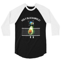 Funny Volleyball For Men Women Holy Guacamole Player Blocker 3/4 Sleeve Shirt | Artistshot