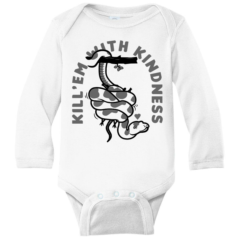 Kill Em With Kindness Long Sleeve Baby Bodysuit | Artistshot