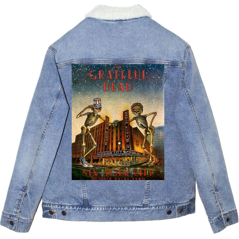 Grateful City Unisex Sherpa-lined Denim Jacket | Artistshot