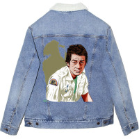 John Hurt - An Illustration By Paul Cemmick Unisex Sherpa-lined Denim Jacket | Artistshot