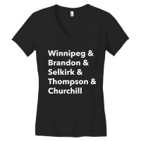 Manitoba Canada Cities Women's V-neck T-shirt | Artistshot