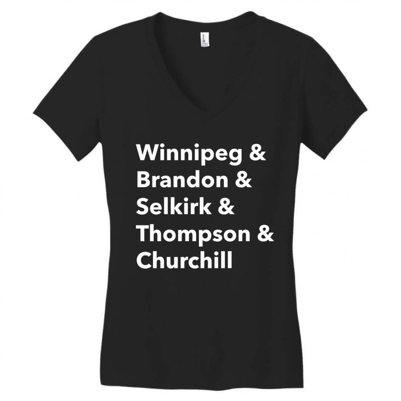 Manitoba Canada Cities Women's V-Neck T-Shirt by CaridadAlstott | Artistshot