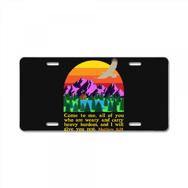 Bible Verse Matthew 1128 Come To Me All Who Are Weary Boy License Plate | Artistshot