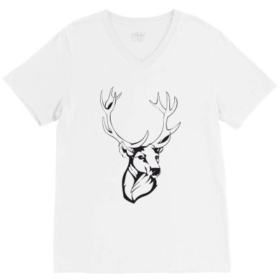 Deer V-neck Tee Designed By Estore