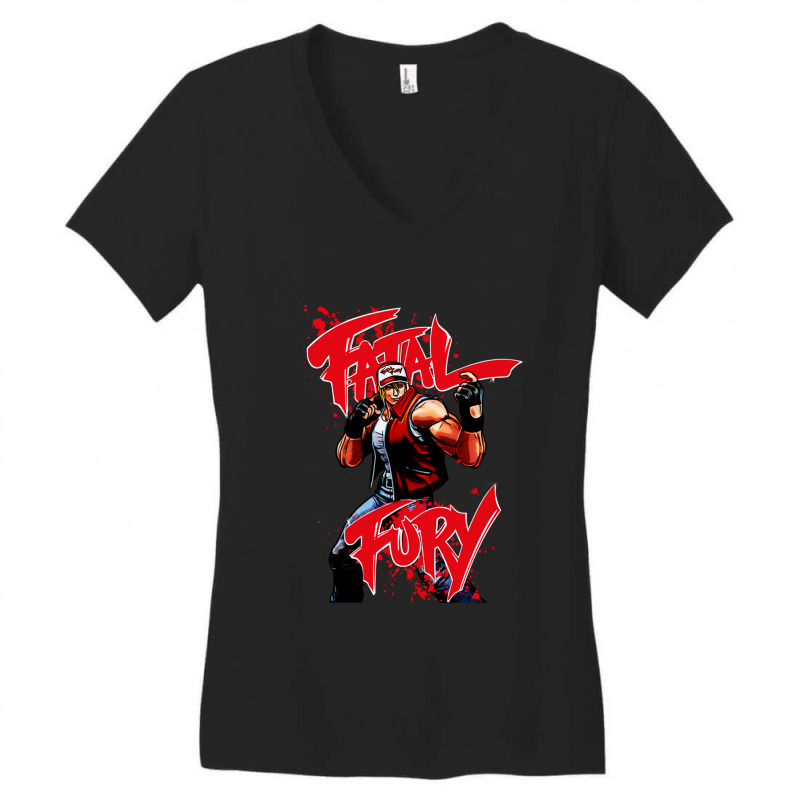 Fatal Fury Women's V-Neck T-Shirt by KevinO'Connor | Artistshot