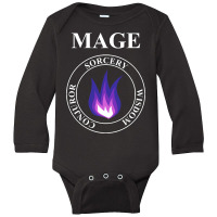 Mage Fantasy Rpg Class Arcane Magic Long Sleeve Baby Bodysuit | Artistshot