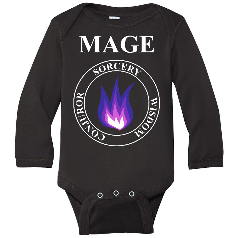 Mage Fantasy Rpg Class Arcane Magic Long Sleeve Baby Bodysuit by Mcrae Murry | Artistshot