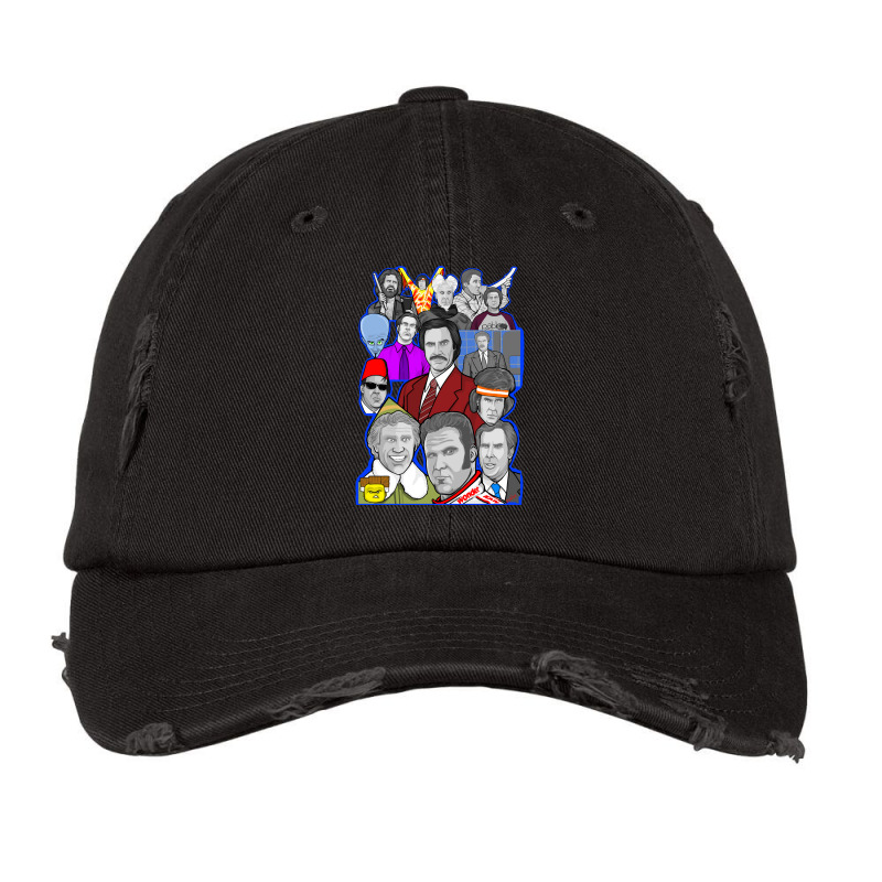 Will Ferrell Collage Art Tribute Vintage Cap | Artistshot