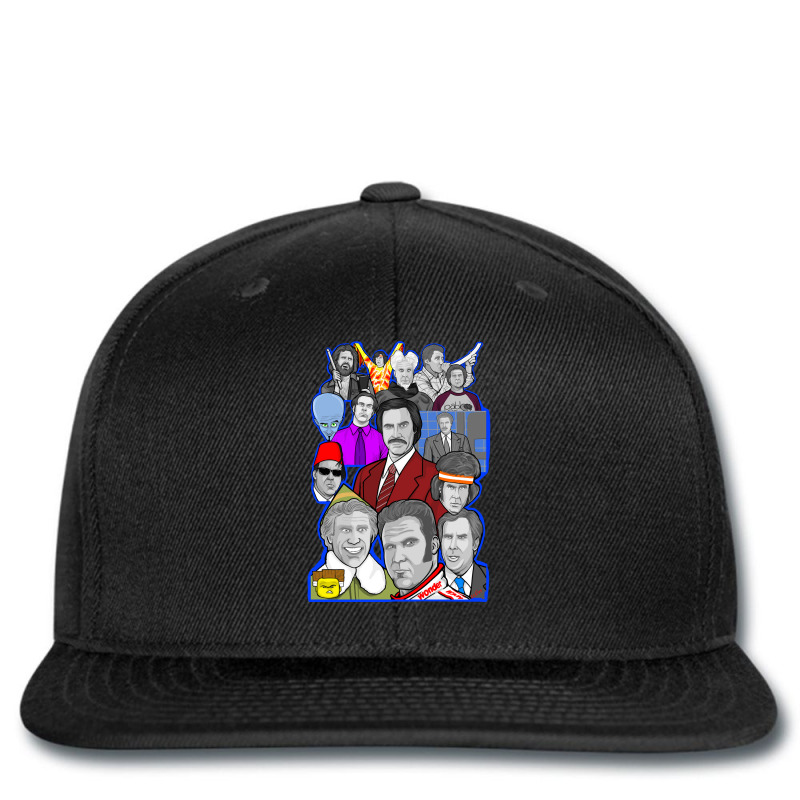 Will Ferrell Collage Art Tribute Printed Hat | Artistshot