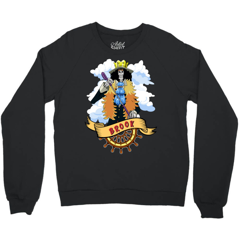 One Piece - Brook Crewneck Sweatshirt. By Artistshot