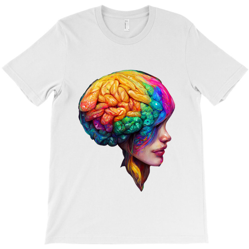 Human With Colourfull Brain T-shirt | Artistshot