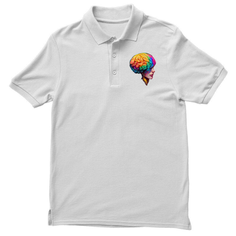 Human With Colourfull Brain Men's Polo Shirt | Artistshot