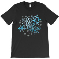 Blue Snowflakes T-shirt | Artistshot