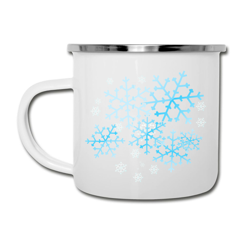 Blue Snowflakes Camper Cup | Artistshot