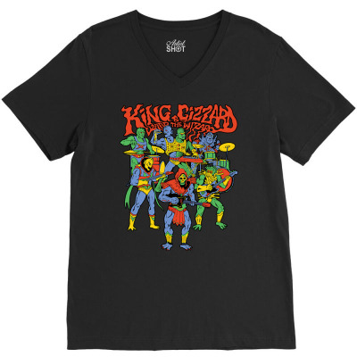 King And Gizzard And The Lizard Wizard V-neck Tee Designed By Mostwanted