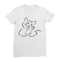 Smiling Cat Ladies Fitted T-shirt | Artistshot