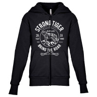 Strong Tiger   King Of The Forest Youth Zipper Hoodie | Artistshot