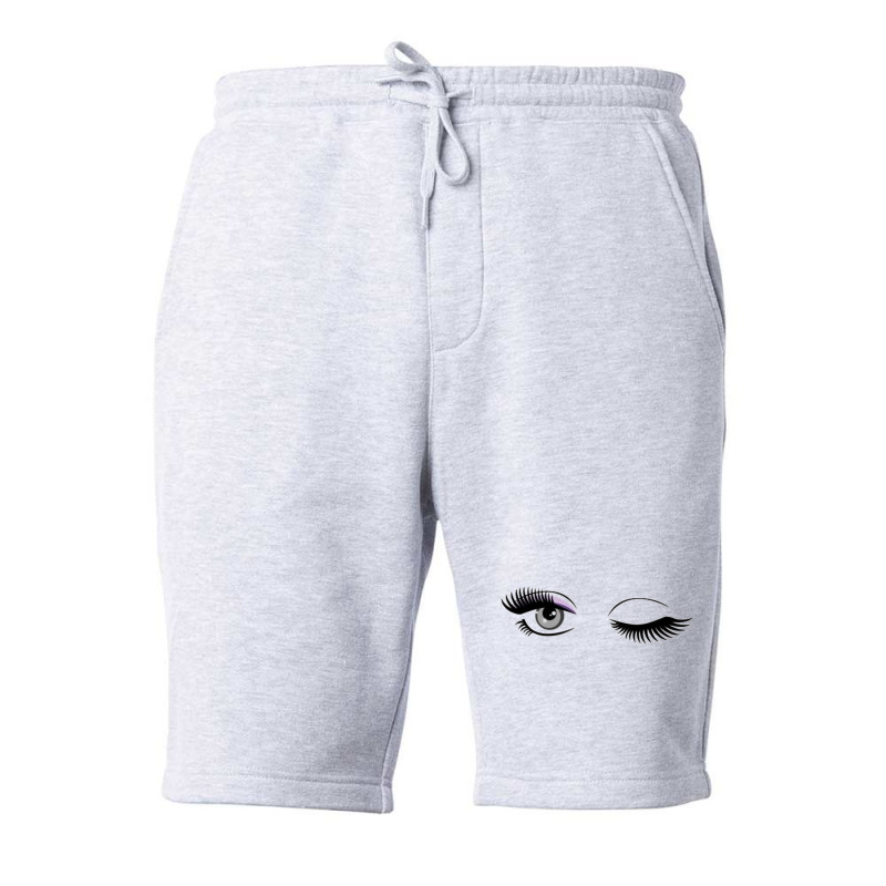 Eyelashes Blink Fleece Short by dendikamanta | Artistshot