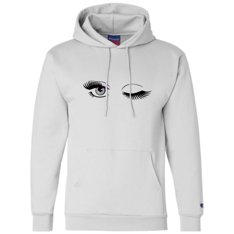 Eyelashes Blink Champion Hoodie by dendikamanta | Artistshot