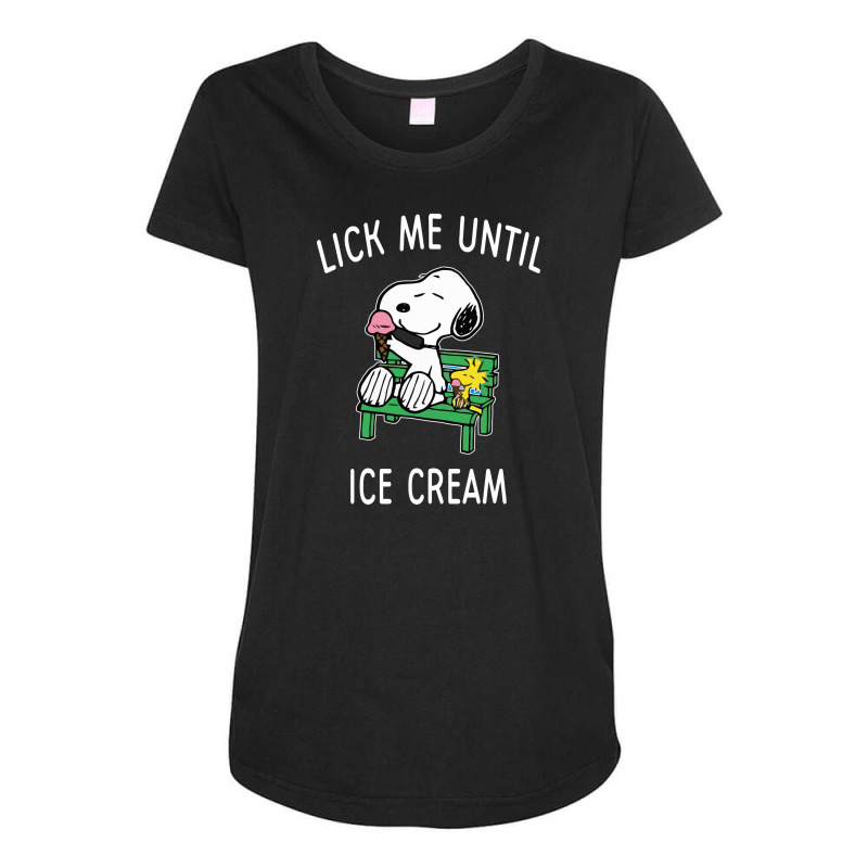 Lick Me Until Ice Cream Maternity Scoop Neck T-shirt by syasya | Artistshot